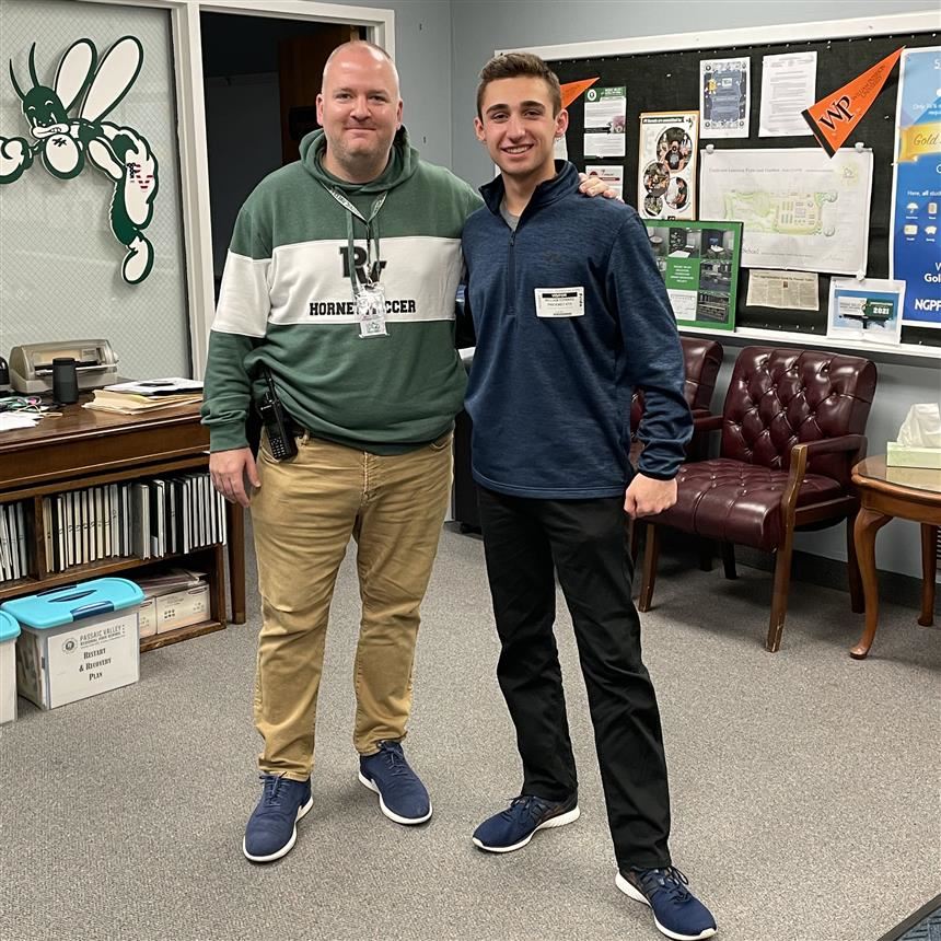  Superintendent Mr. Healy (left) and Billy Pinckney (right)